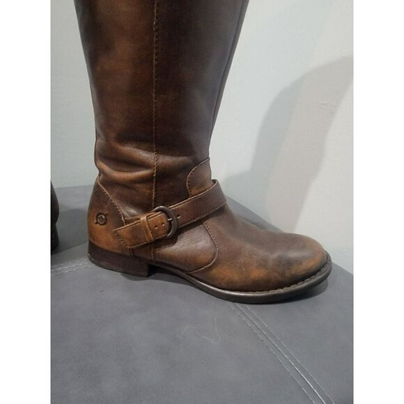 Born Leather Riding Boots Womens 6 Brown Equestrian Motorcycle Rockabilly Y2K - Picture 5 of 12